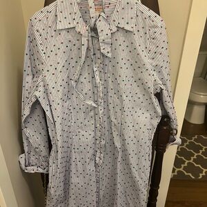 Brooks Brothers Patterned Tie Shirt Dress